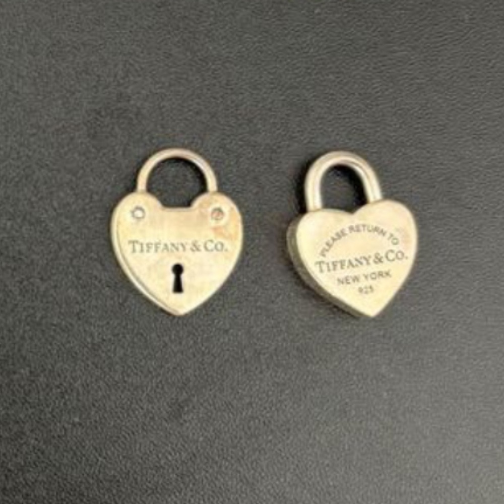 Tiffany & Co. Padlock Heart Charm Pendant ONLY